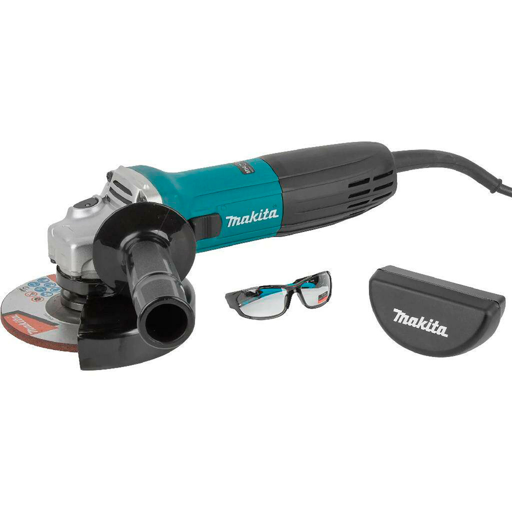 Машина шлифовальная угловая Makita 9558HN + Очки защитные Makita PGW-180110/CLEAR — Фото 1