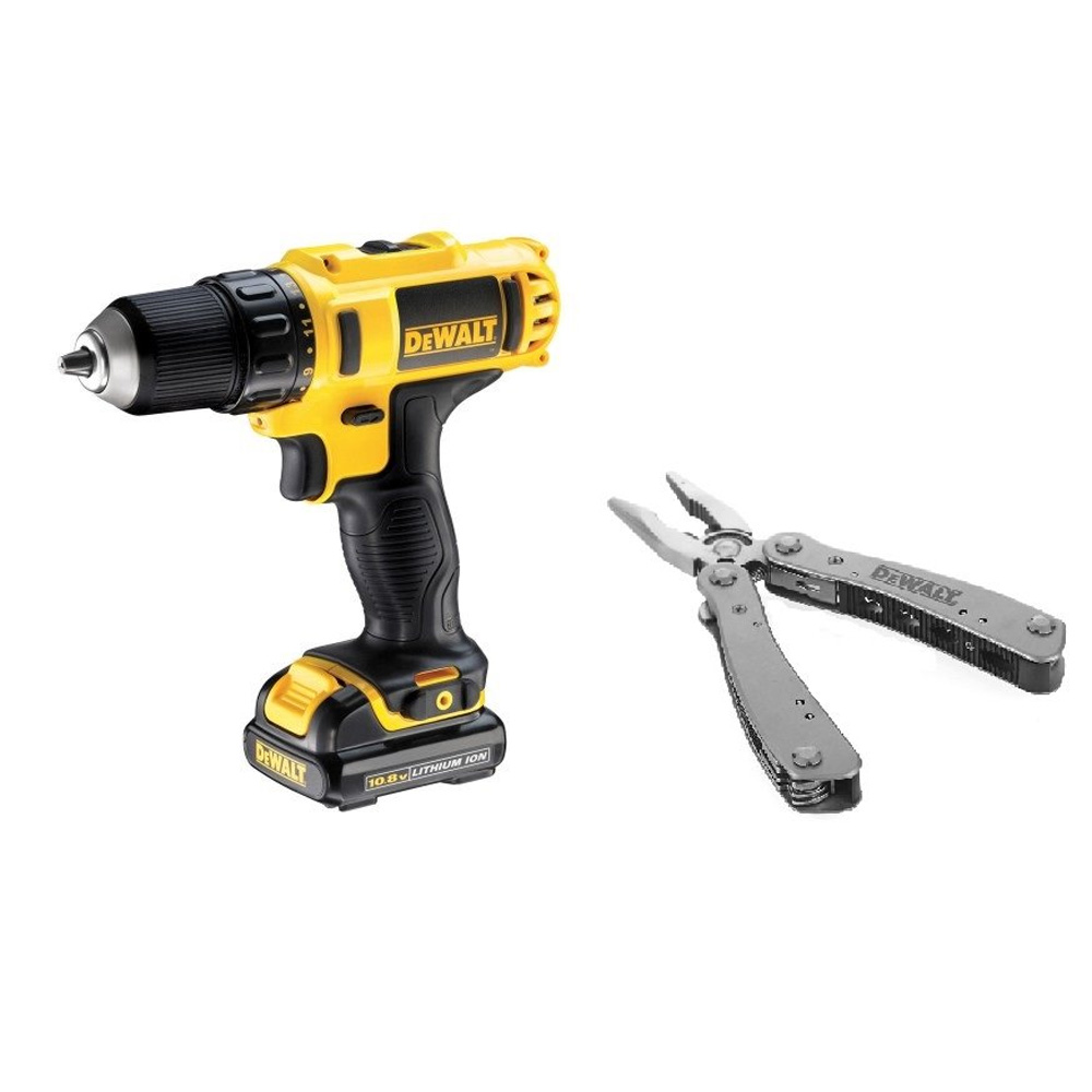 Аккумуляторная дрель-шуруповерт DeWalt DCD710C2P ударная + мультитул — Фото 2